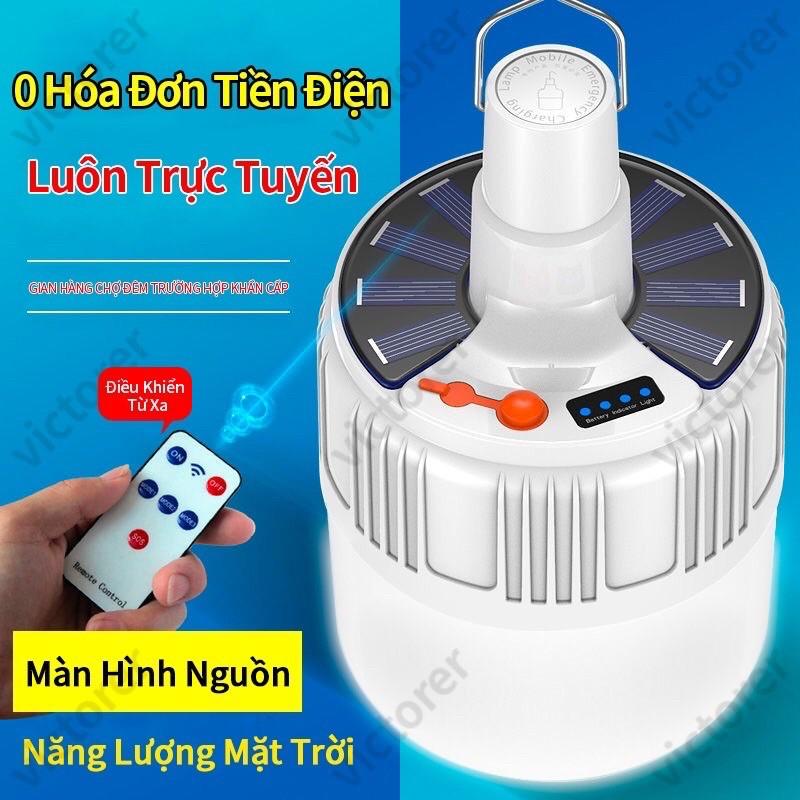 Đèn led trụ sạc năng lượng mặt trời siêu sáng - Điều Khiển Từ Xa, 5 Chế Độ Sáng