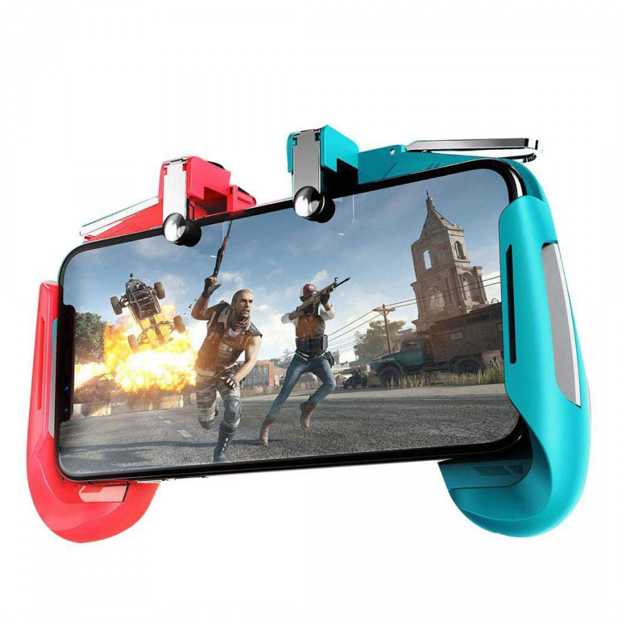 [Chammart] Tay Cầm Chơi Game Trên Điện Thoại AK16 Xanh Đỏ - Gamepad Tay Cầm Kẹp Điện Thoại Chơi Game Tiện Lợi Chống Mỏi Tay - Tay Cầm Chơi Game Thông Minh