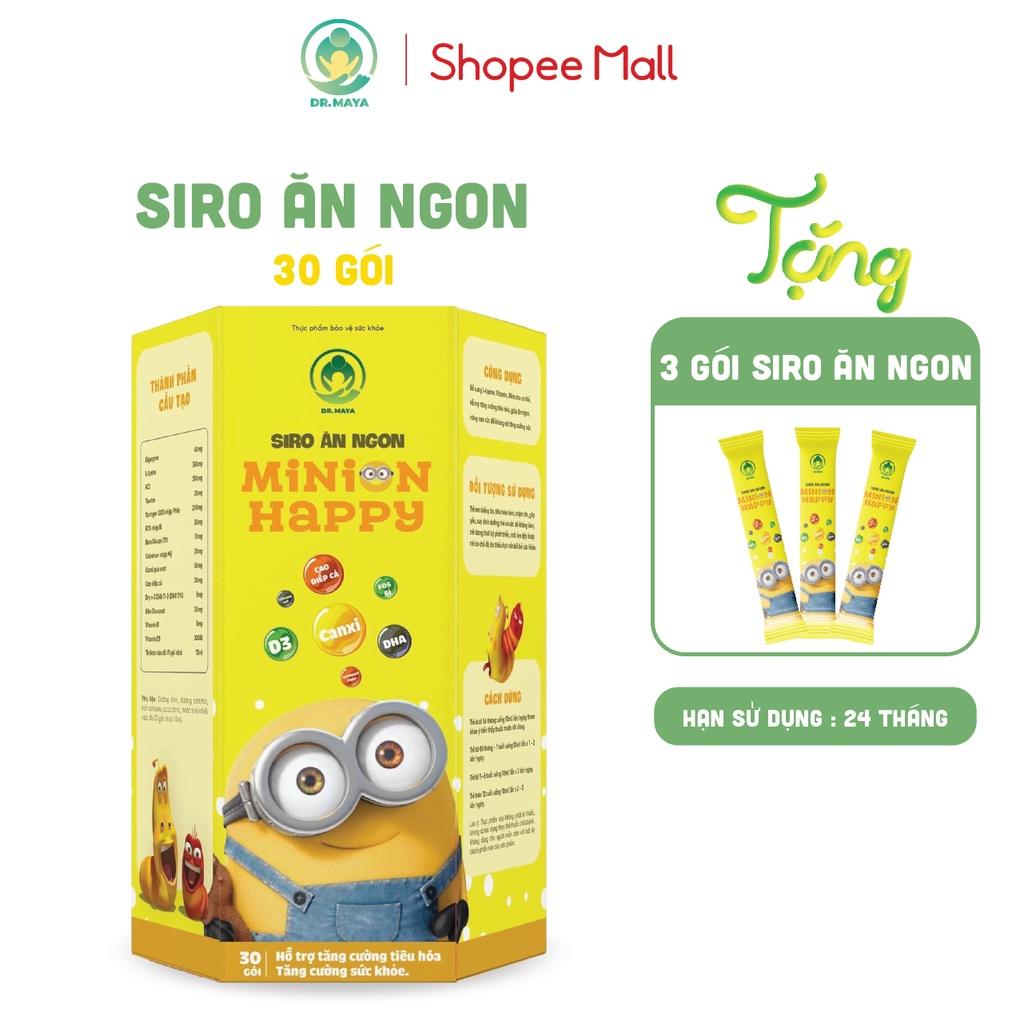 Siro ăn ngon MINION HAPPY DR.MAYA 30 Gói hỗ trợ bé ham ăn, tiêu hóa tốt, chống suy dinh dưỡng