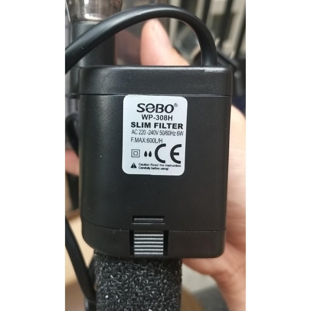 Máy Lọc thác treo DẠNG MỎNG Sobo WP-308H công suất 6W dành cho hồ cá, hồ thủy sinh nhỏ