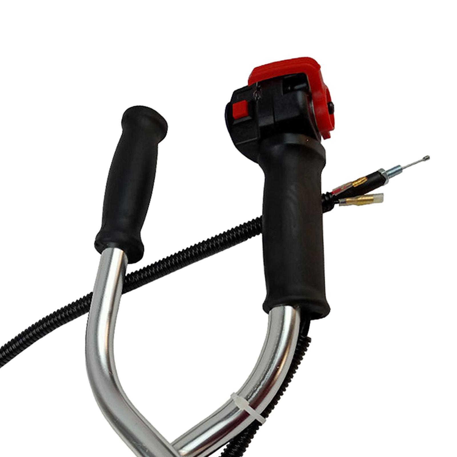 String Trimmer Handle Switch Throttle Cable Attachments Convenient Assemble Durable Aluminium Tube Handheld for Brush Cutter