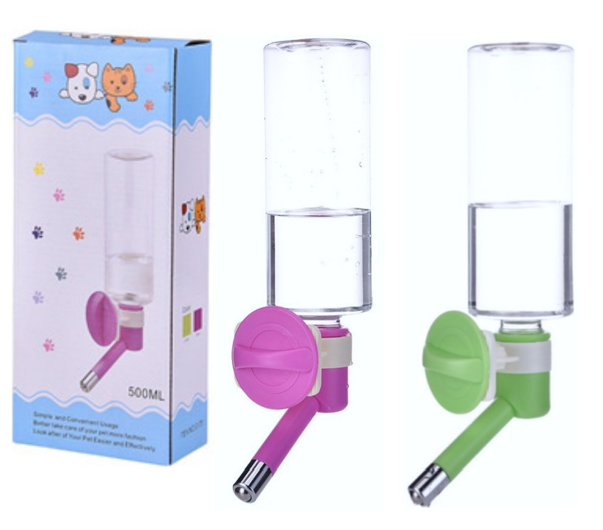 Bình Nước Treo Gài Chuồng Cho Chó Mèo Có Hộp 500ml