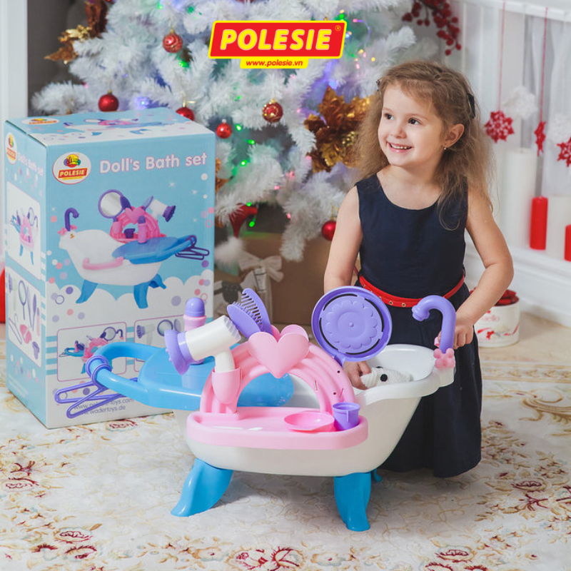 Bộ Đồ Chơi Nhà Tắm Búp Bê Số 2, Đồ Chơi Giáo Dục, Hướng Nghiệp, An Toàn, Phát Triển Tư Duy Sáng Tạo Cho Bé - Polesie Toys 58607