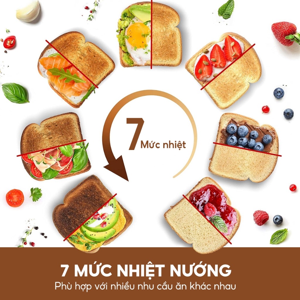 Máy nướng bánh mì Sothing Lebenlang LBL9899 dùng hâm nóng, nướng bánh sandwich 850w- Hàng chính hãng