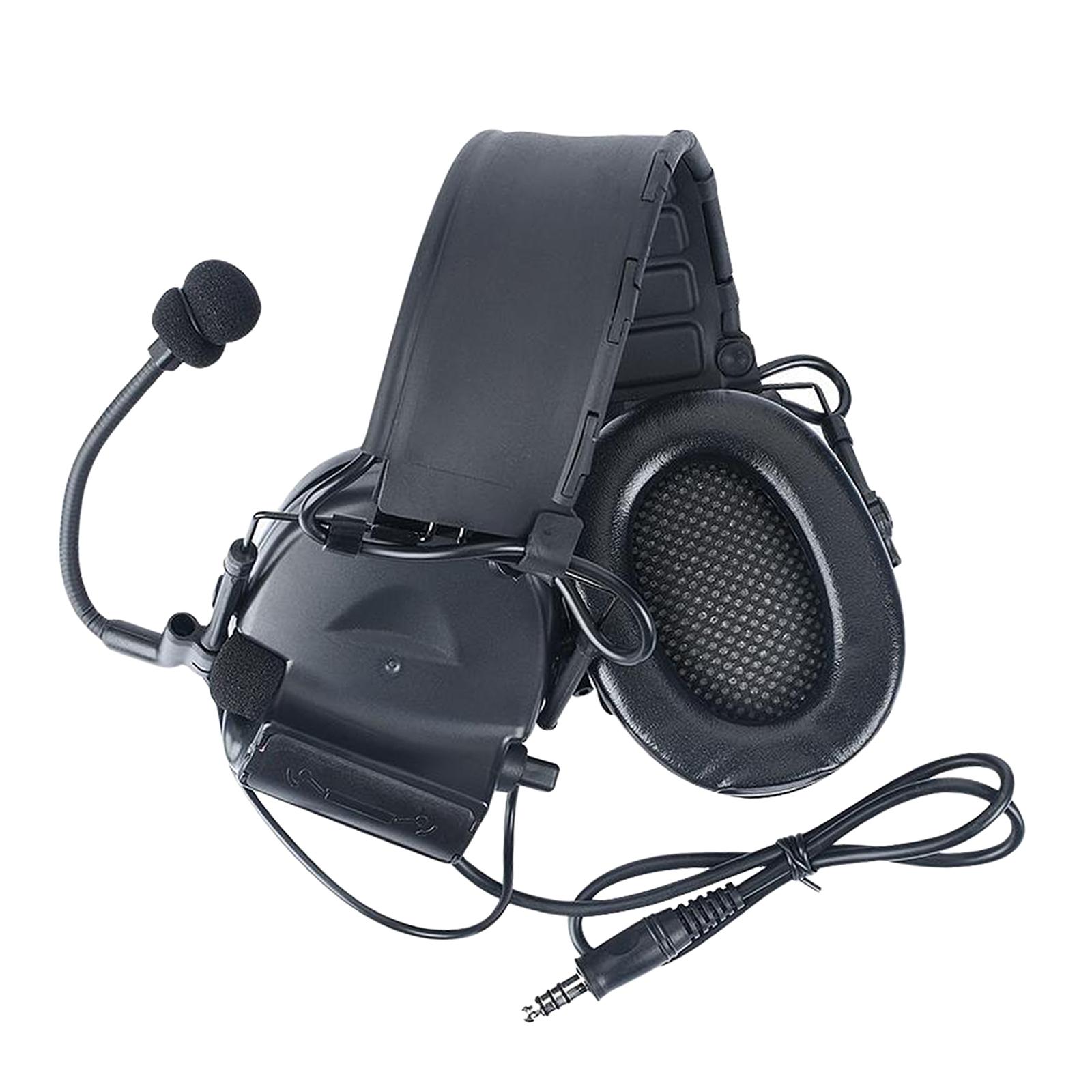 Tactical Headset Hearing Defender No Noise Reduction Sound Pickup Headphones for Outdoor Sports HUnting Shooting