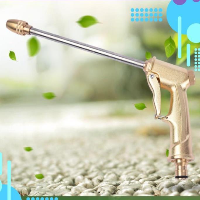 Bộ dây vòi xịt nước rửa xe, tưới cây . tăng áp 3 lần,loại 3m,5m 206701-3 đầu đồng,cút nối nhựa đen+ tặng đai