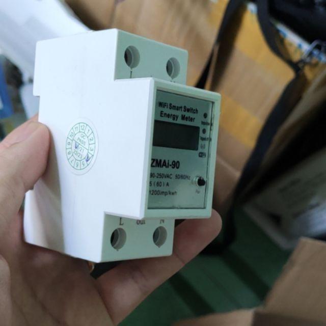 Công tơ điện tử WiFi bật tắt điện từ xa 60A TUYA