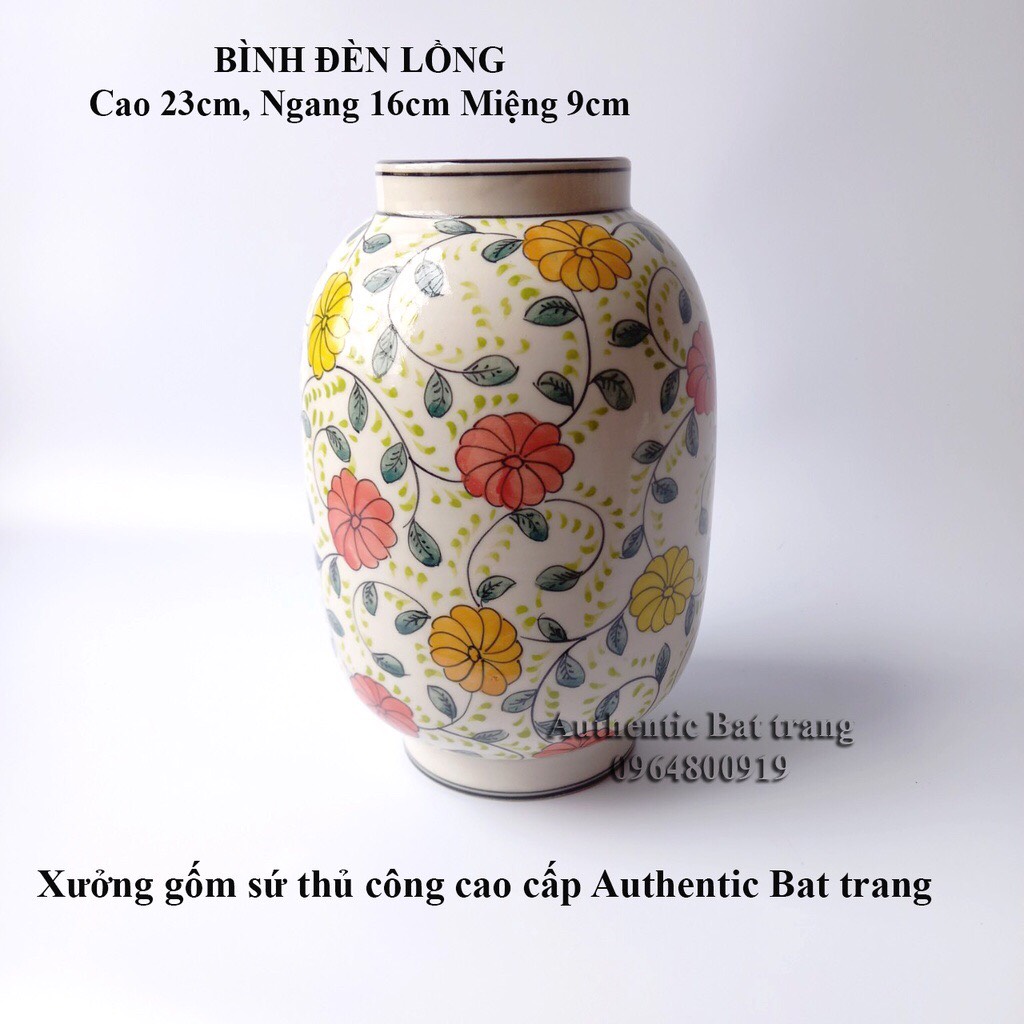 BÌNH CẮM HOA, PHONG CÁC CHÂU ÂU - HỌA TIẾT HOA DÂY ĐỘC ĐÁO Gốm sứ bát tràng chính hãng 100%