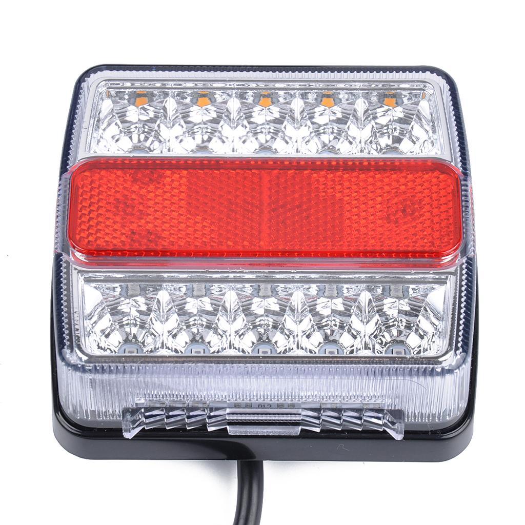 2pcs Universal LED Tail Lamp Rear Pause Lamp Stop Stop Light For Trailer