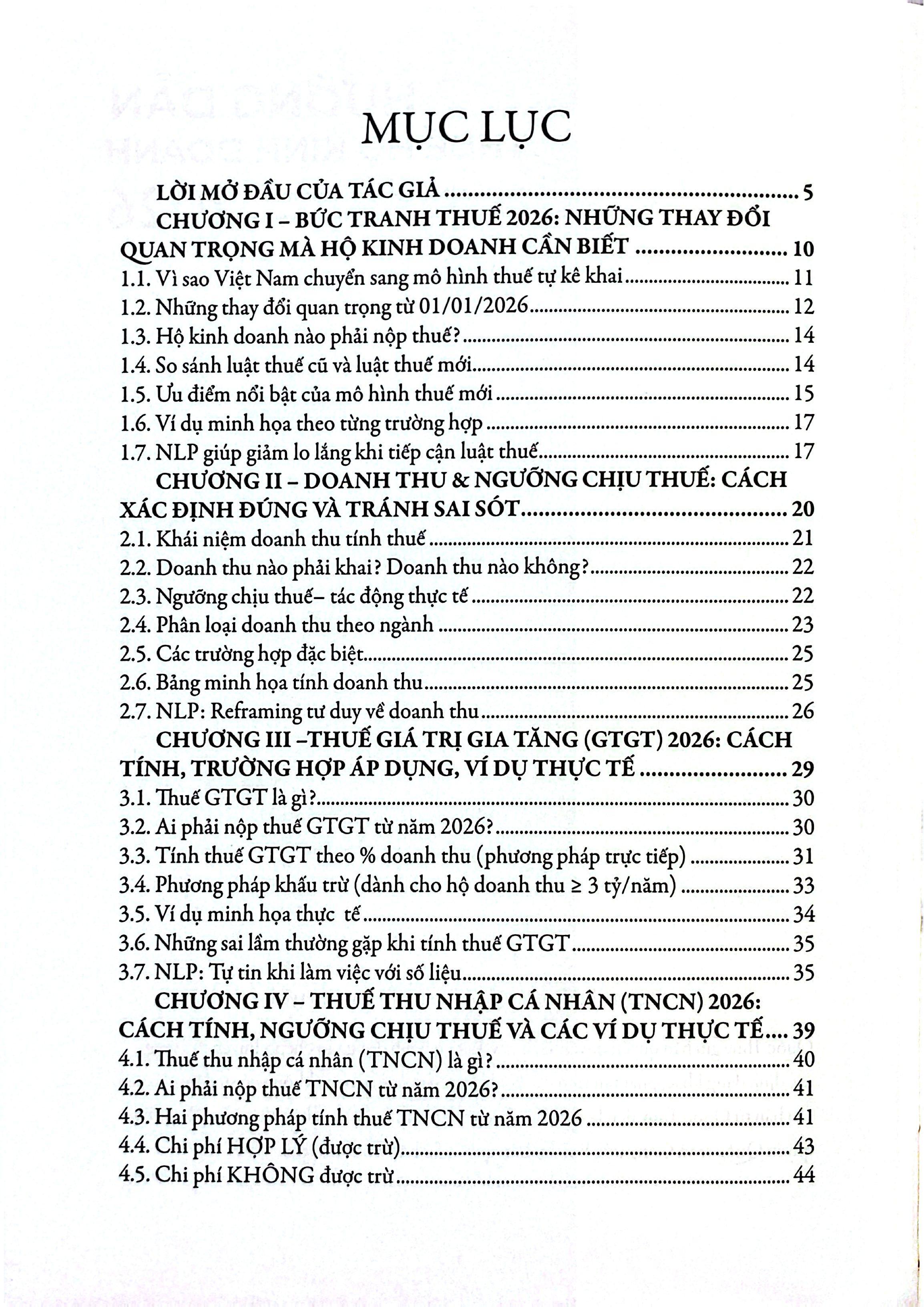 Sách - Hướng Dẫn Thuế Hộ Kinh Doanh 2026 - Từ A - Z Theo Mô Hình Thuế Mới