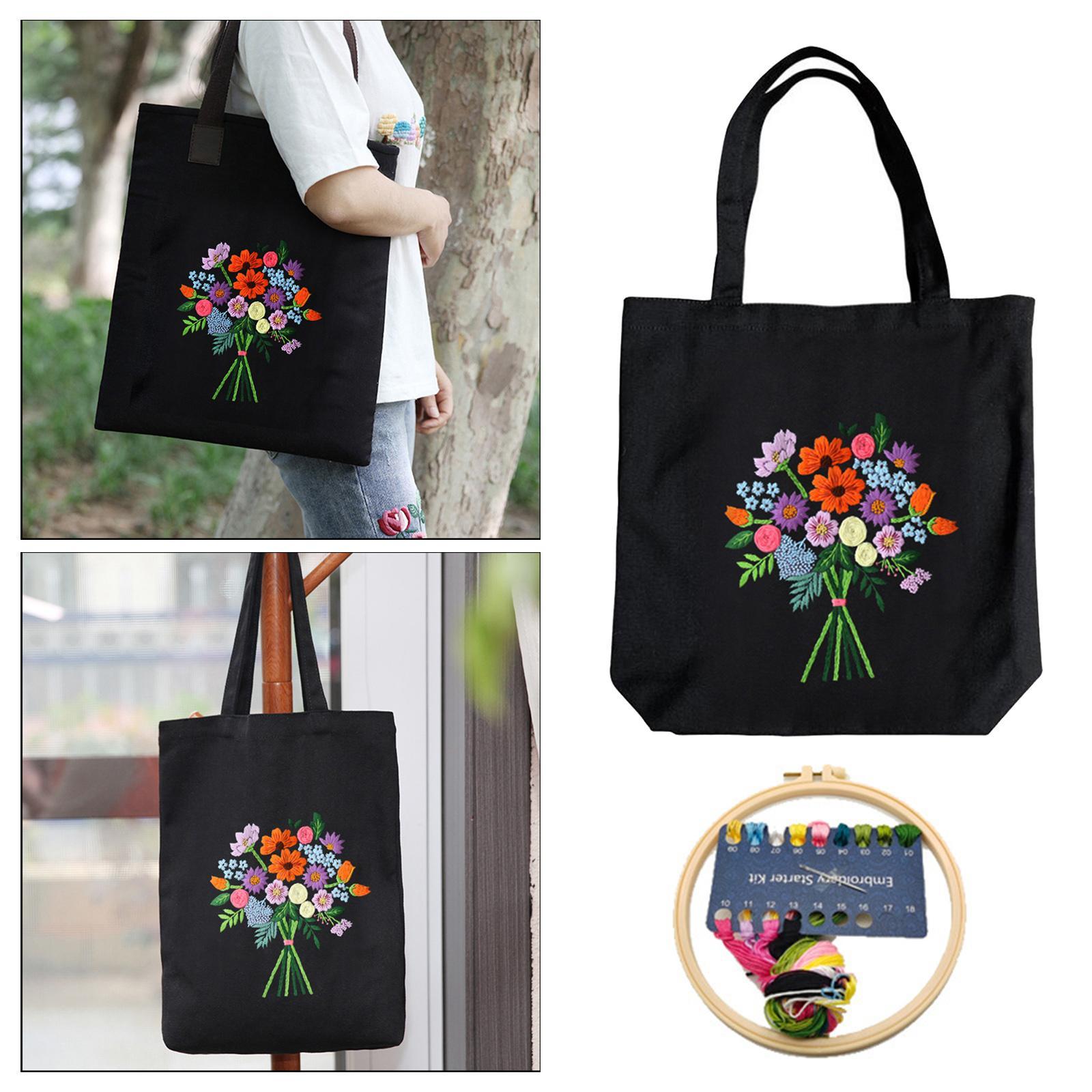 Canvas Embroidery  Include Embroidery with Flower Pattern Dewdrop Flower