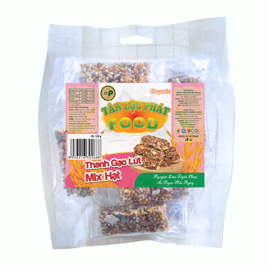 THANH CƠM GẠO LỨT MIX HẠT TÂN LỘC PHÁT