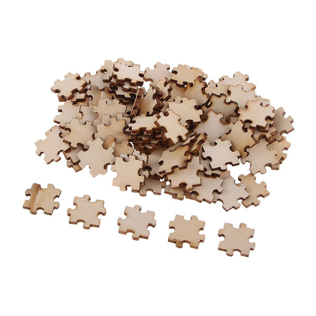 100pcs/pack Wooden Embellishments Crafts Unfinished Wood Chips DIY Crafts