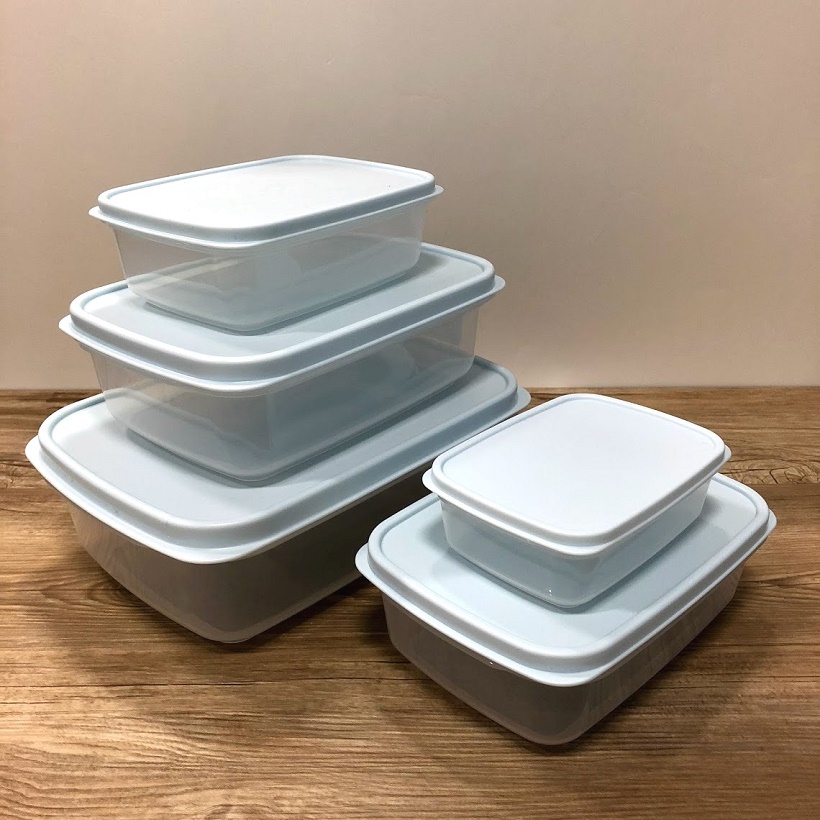 Bộ 2 set 3 hộp đựng thực phẩm nắp mềm Fit in Pack 300ml &amp; 150ml - nội địa Nhật Bản