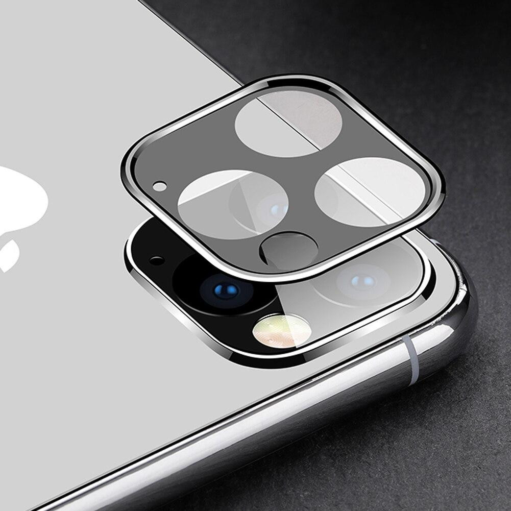 Đen - Bộ miếng dán kính cường lực &amp; khung viền bảo vệ Camera cho iPhone 11 Pro / 11 Pro Max hiệu Coteetci (độ cứng 9H, chống trầy, chống chụi &amp; vân tay, bảo vệ toàn diện) - Hàng nhập khẩu