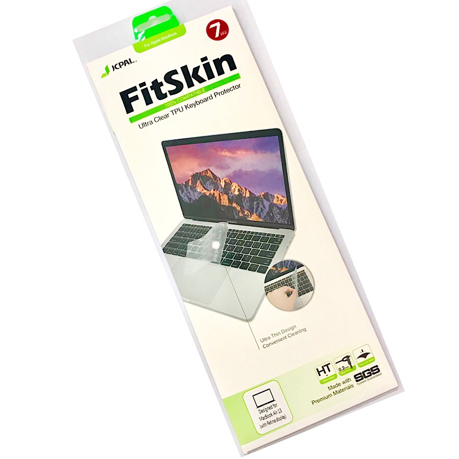 Phủ bàn phím cho MacBook Air 13 inch New 2018 hiệu JCPAL FitSkin - Hàng chính hãng