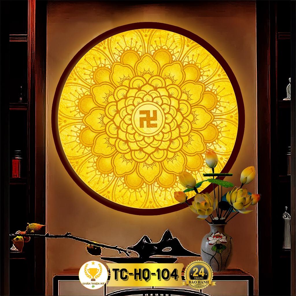 Đèn Thờ Hào Quang Phật Tranh Trúc Chỉ, Trang Trí Bàn Thờ, Hào Quang Trúc Chỉ Mandala Chữ Vạn TC-HQ-104