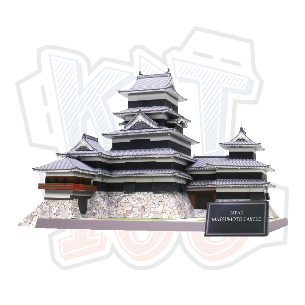 Mô hình giấy kiến trúc Nhật Bản tòa thành Matsumoto Castle