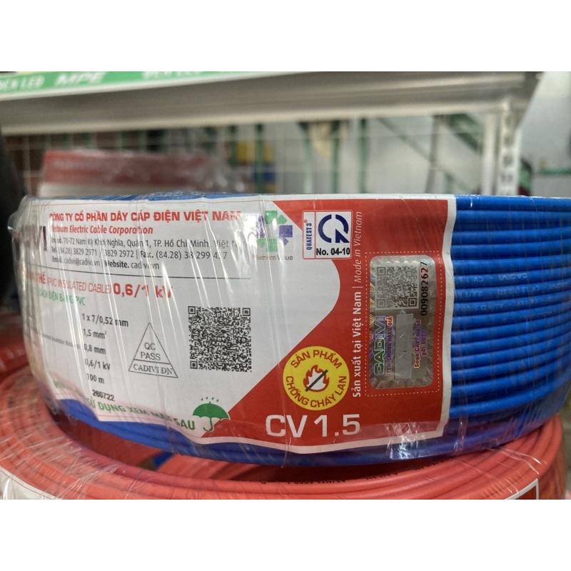 Cadivi dây điện Cadivi 1.5 đơn 7 sợi CV 1.5 - cuộn 100 mét