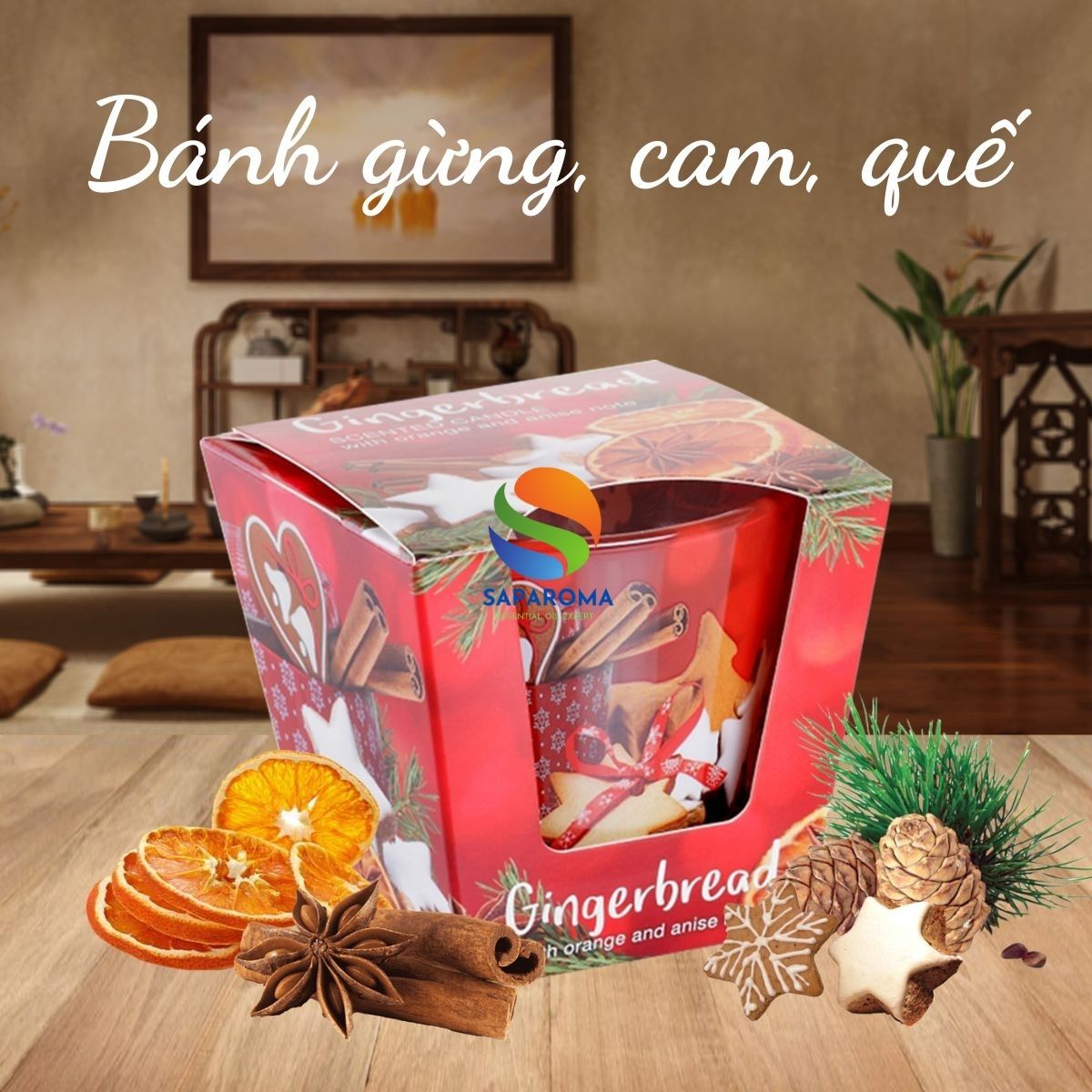 Ly nến thơm tinh dầu Bartek Gingerbread 115g QT06456 - bánh gừng, táo, quế, trang trí, thơm phòng, thư giãn, hỗ trợ khử mùi (giao mẫu ngẫu nhiên)