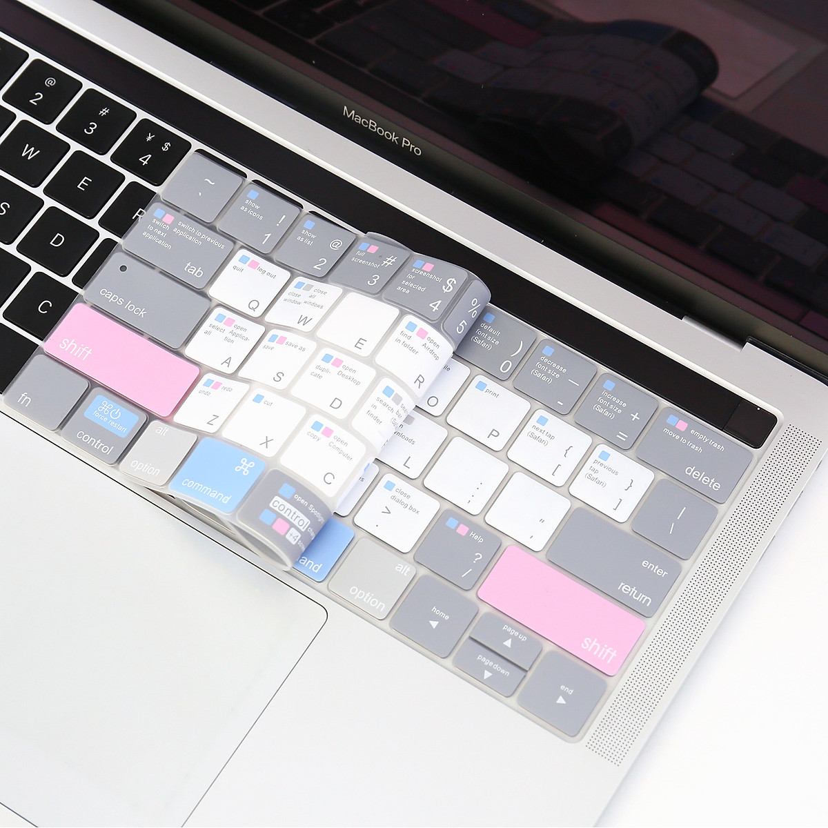 Phủ Phím dành cho Macbook JRC Shortcut - Mix Blue - Hàng Chính hãng