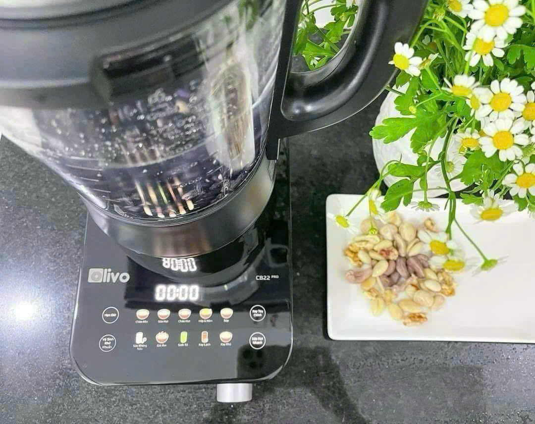 [Hàng chính hãng] Máy Làm Sữa Hạt OLIVO CB22 Pro - Công Suất 1800W 1.75L - Mâm Nhiệt Gốm Chống Dính