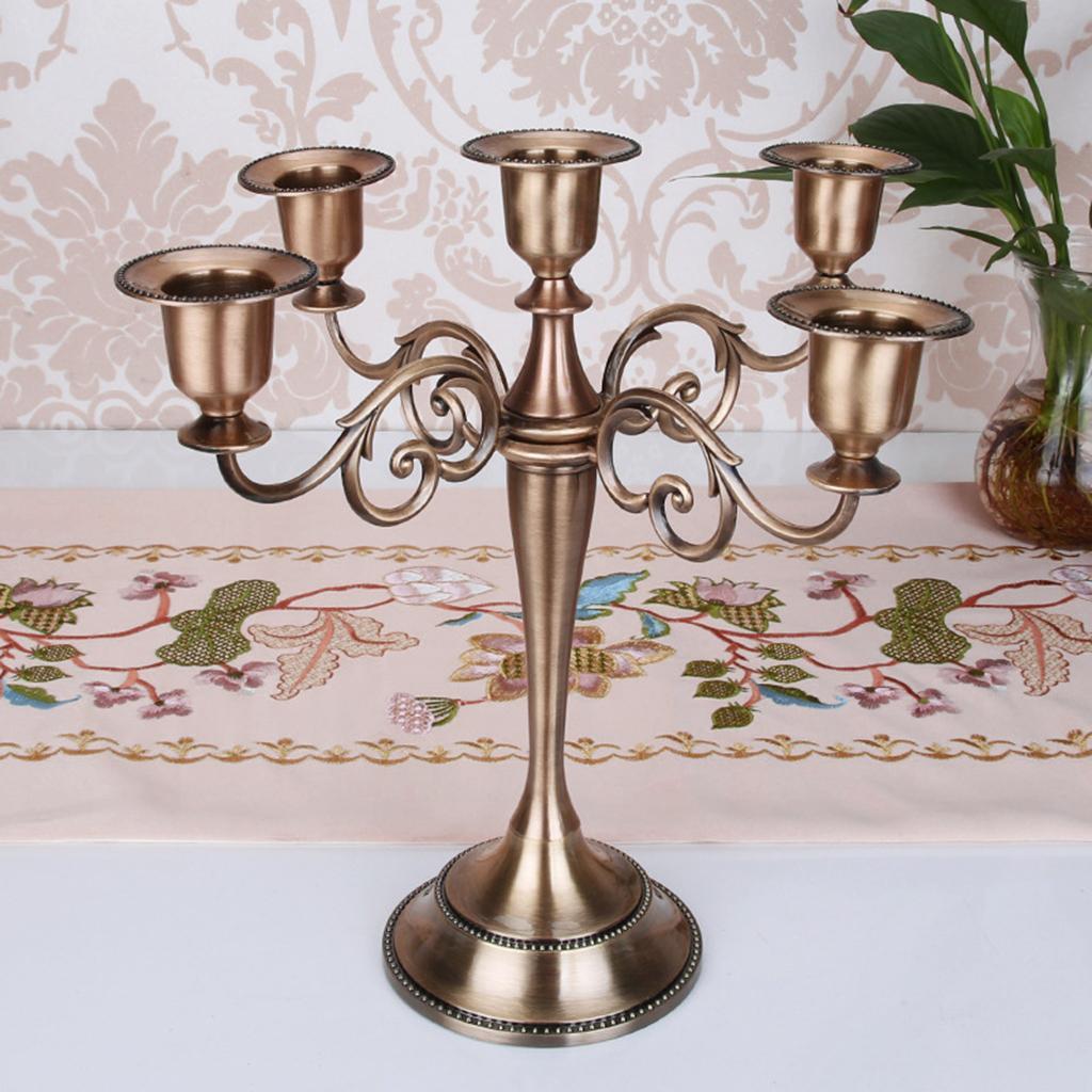 2 Pcs 5 Candle Metal Candle 10 '' Candle