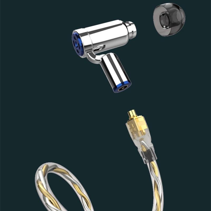 Tai Nghe Nhét Tai Senfer Kp616 Bằng Kim Loại Nano Đường Kính 5mm Có Dây Cáp Tháo Rời