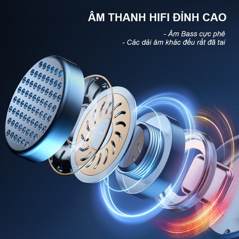 Tai nghe bluetooth gaming có mic TWS-02 thế hệ mới 2021 - mẫu tai nghe không dây pin trâu, bass mạnh, độ trễ thấp, nghe nhạc hay chơi game đều hay