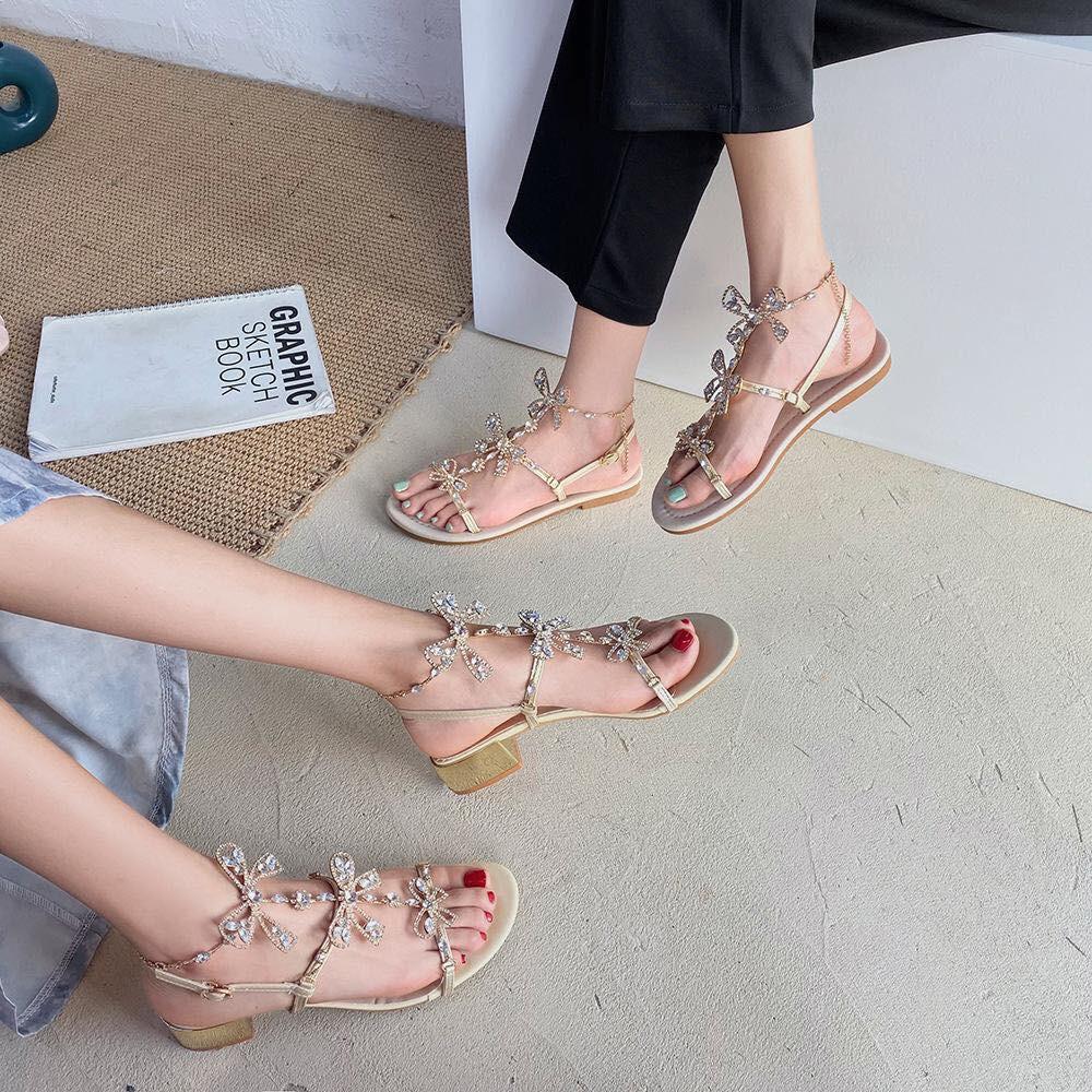 GIÀY SANDAL ĐẾ BỆT ĐÍNH NƠ QUẢNG CHÂU CAO CẤP