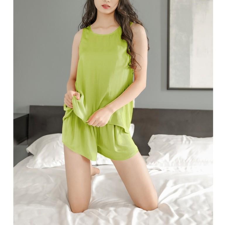 Bộ đồ ngủ nữ mặc nhà Pyjama, set đồ nữ sát nách TKFASHION BD12
