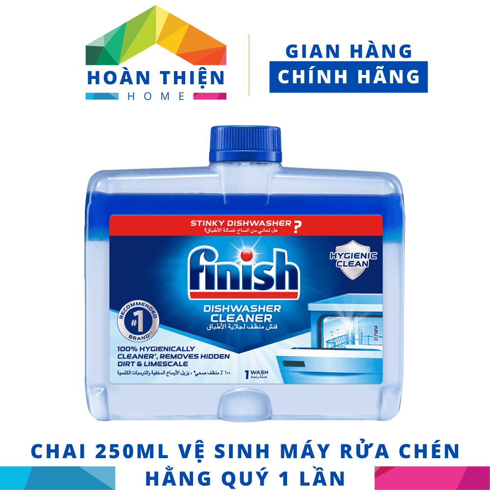 Dung Dịch Tẩy Rửa Máy Rửa Chén Bát Finish Dishwasher Deep Cleaner - chai 250ML
