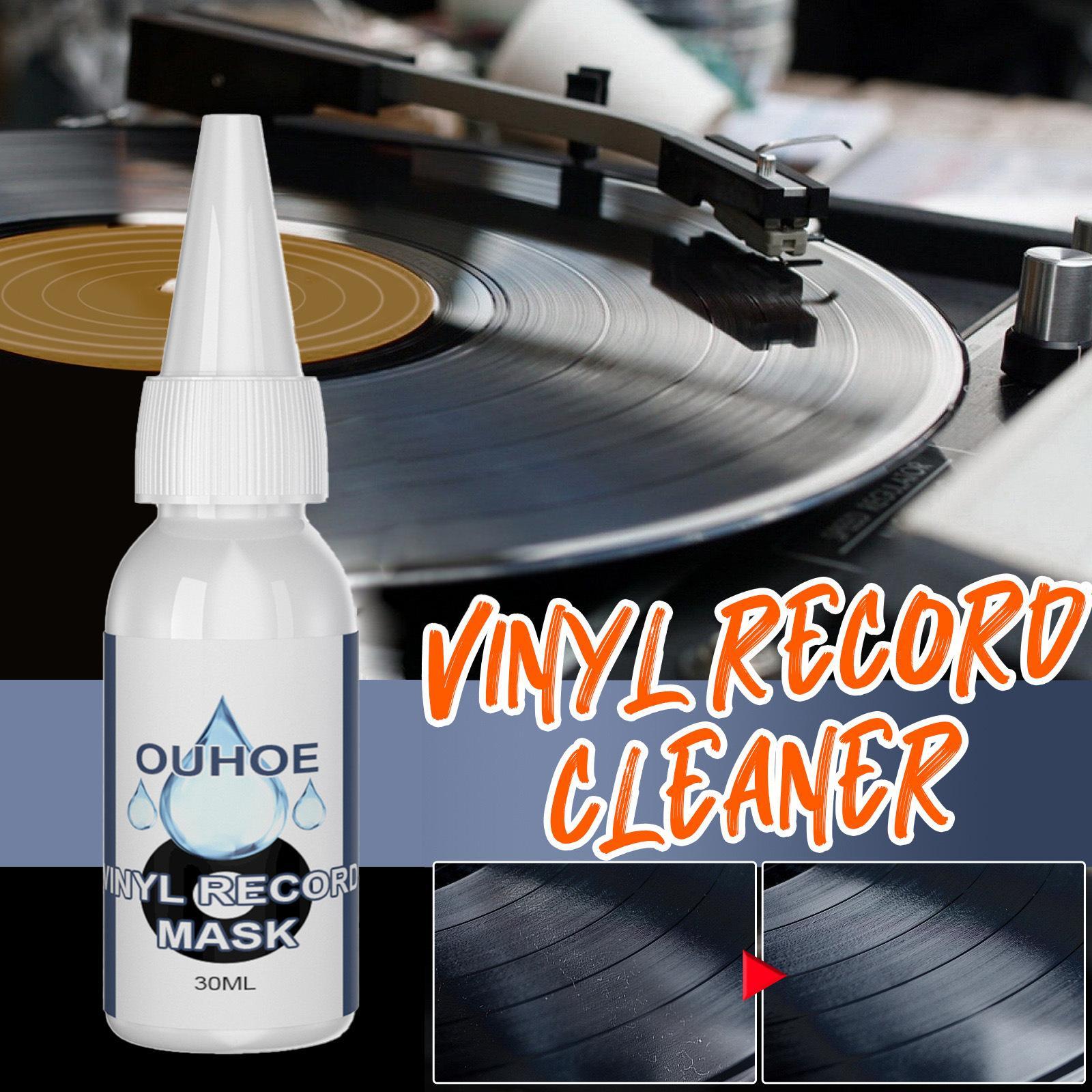 Vinyl Record Cleaning Liquid Record Cleaner,Anti Electricity, Easily Clean Dust,Premium  Deep Cleaning,30ml Cleaner Solution for Vinyl Record