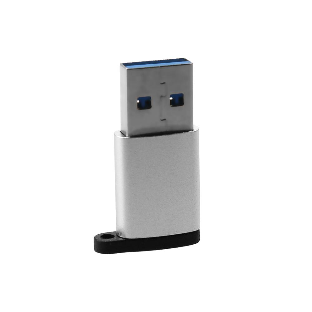 USB3.0 Adapter USB3.0 Male to Type-C Female OTG Adapter Converter Plug and Play OTG Connector Silver