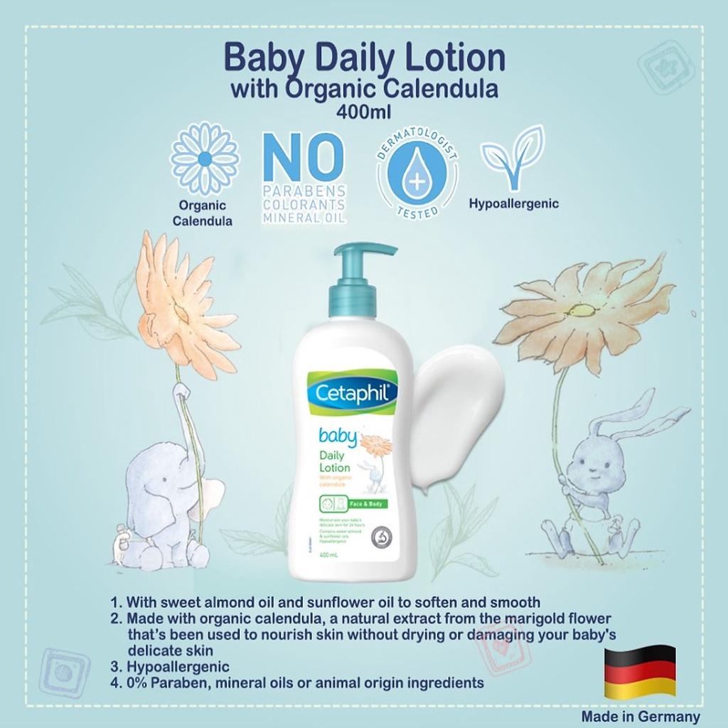 Sữa dưỡng da cho bé - Cetaphil Baby Daily Lotion with Organic Calendula 400ml