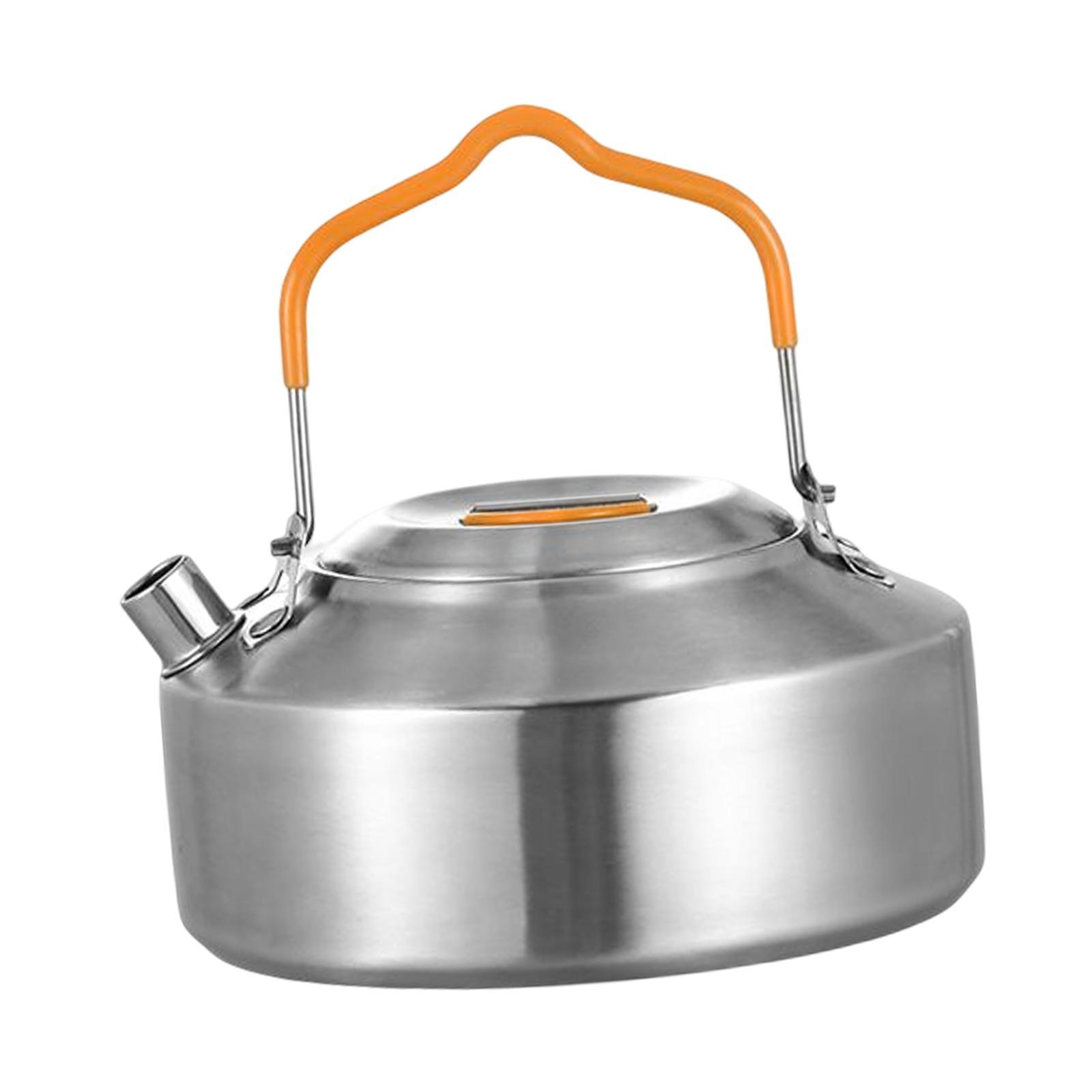 Camping Kettle Teapot Cookware with Handle Outdoor Tea Coffee Pot for Hiking