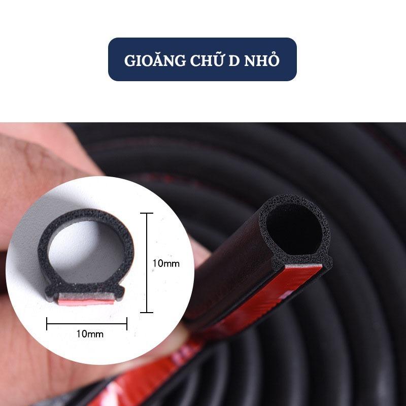Gioăng Cao Su Chữ D, P, T, Z, U, B Chống Ồn Ô Tô, Dán Cửa Xe Chống Bụi - Keo Trợ Dính 3M Tăng Độ Kết Dính