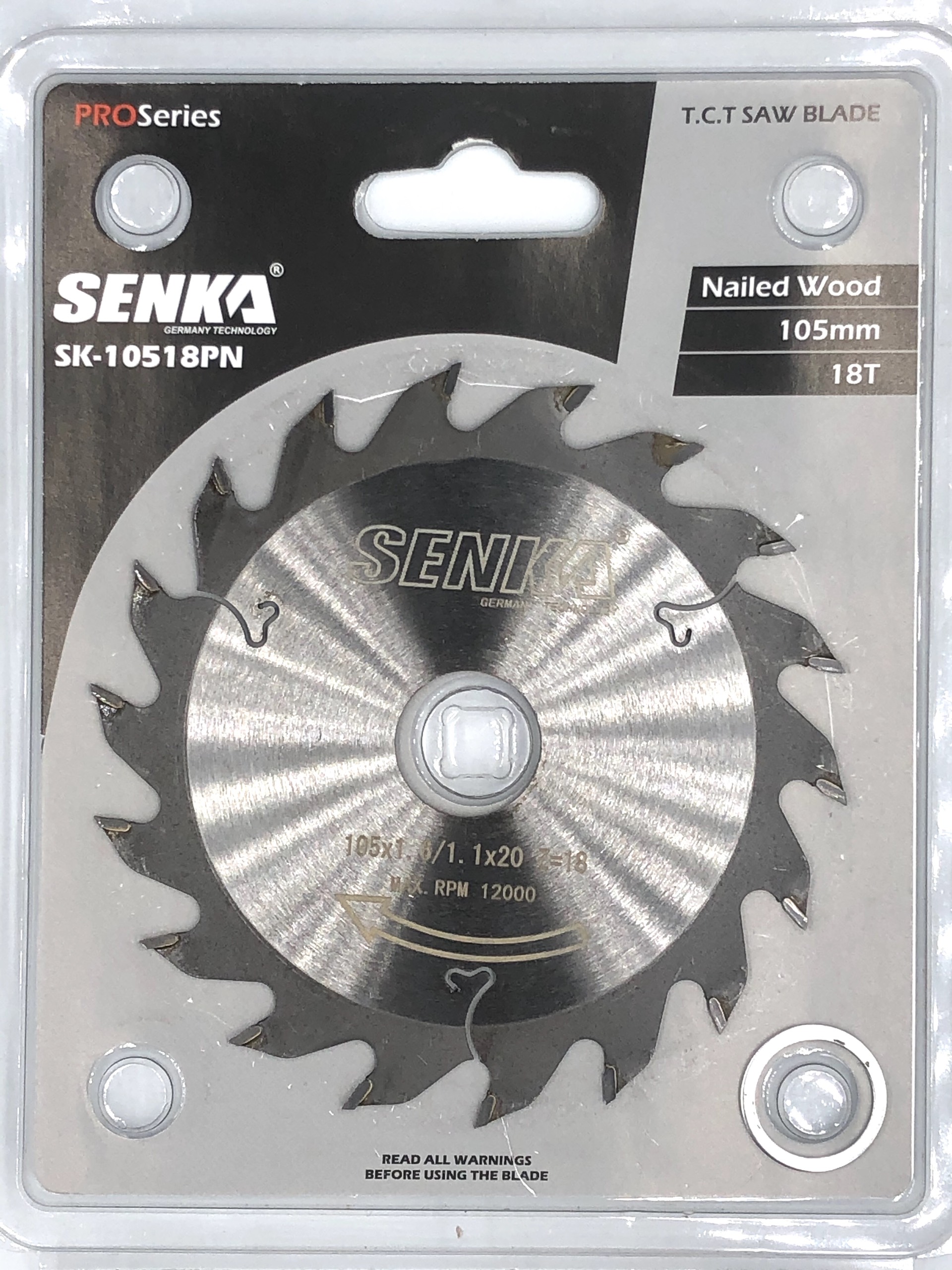 Lưỡi cắt gỗ hợp kim Senka 105mm 4'' Professional dùng cho máy cầm tay 1 tấc [lựa chọn 18,30,40 răng]