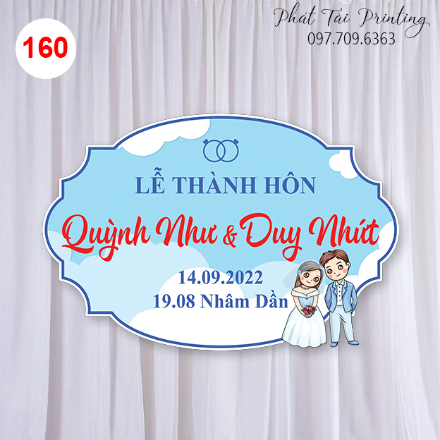 Bảng Backdrop trang trí đám cưới MS 160