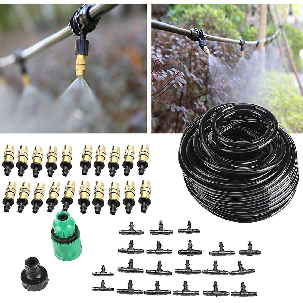 Bộ KIT Phun Sương Tưới Cây Tự Động gồm 20 Béc Bằng Đồng Cao Cấp kèm 20m Dây và đầy đủ phụ kiện