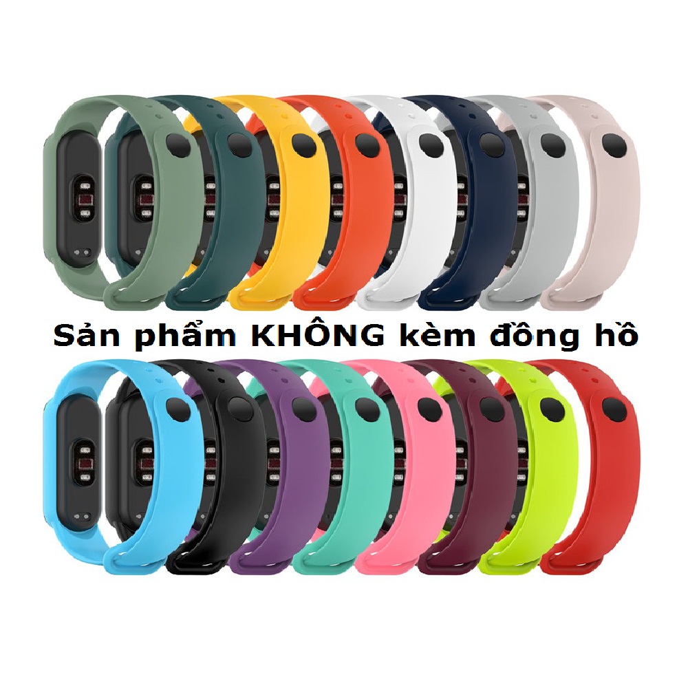 Dây Đeo Cao Su Thay Thế Dành Cho Xiaomi Miband 3 Miband 4 Chất Lượng Cao, Đeo Thoải Mái, Nhiều Màu Sắc [CHỌN MÀU] - Hàng chính hãng