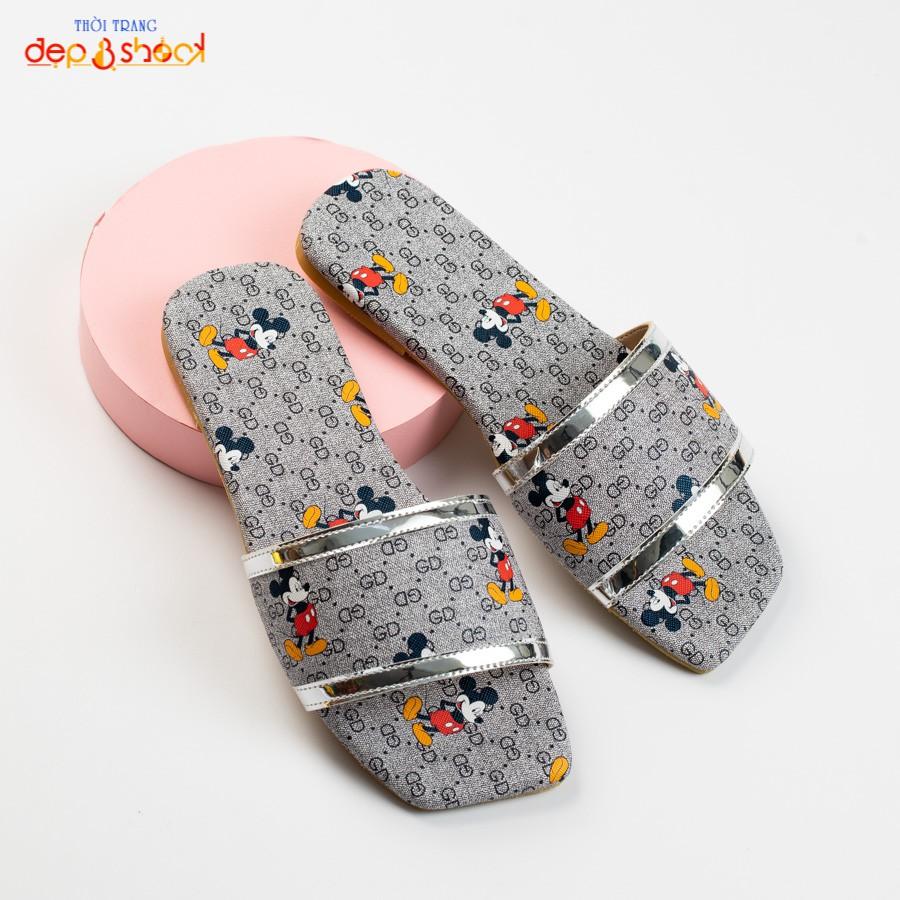 Dép nữ thời trang quai ngang hình Micky HOT TREND Dep&shock