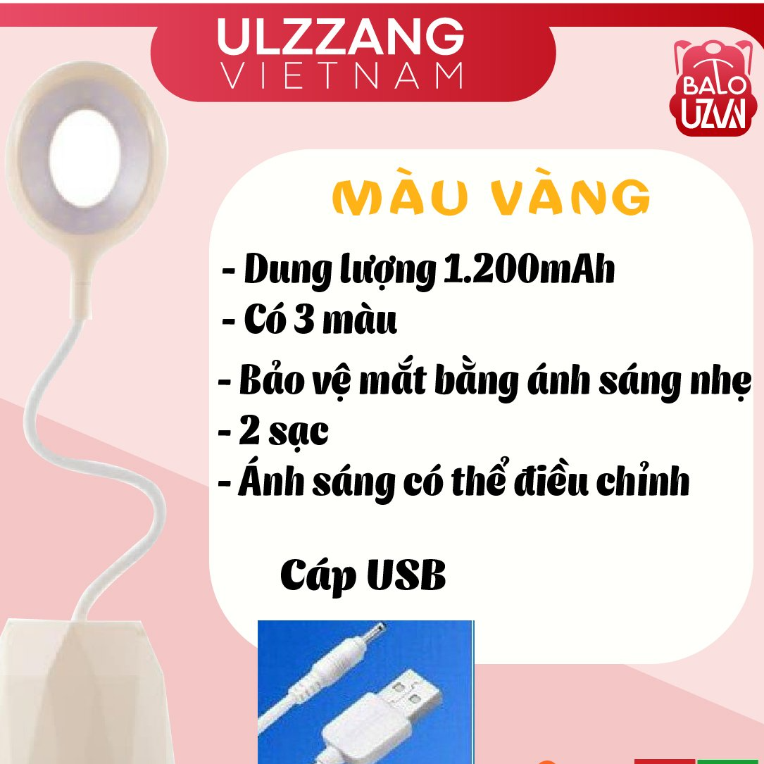 Đèn học để bàn chống cận tích điện , đèn mini cảm ứng đa năng cho bé 3 chế độ sáng.