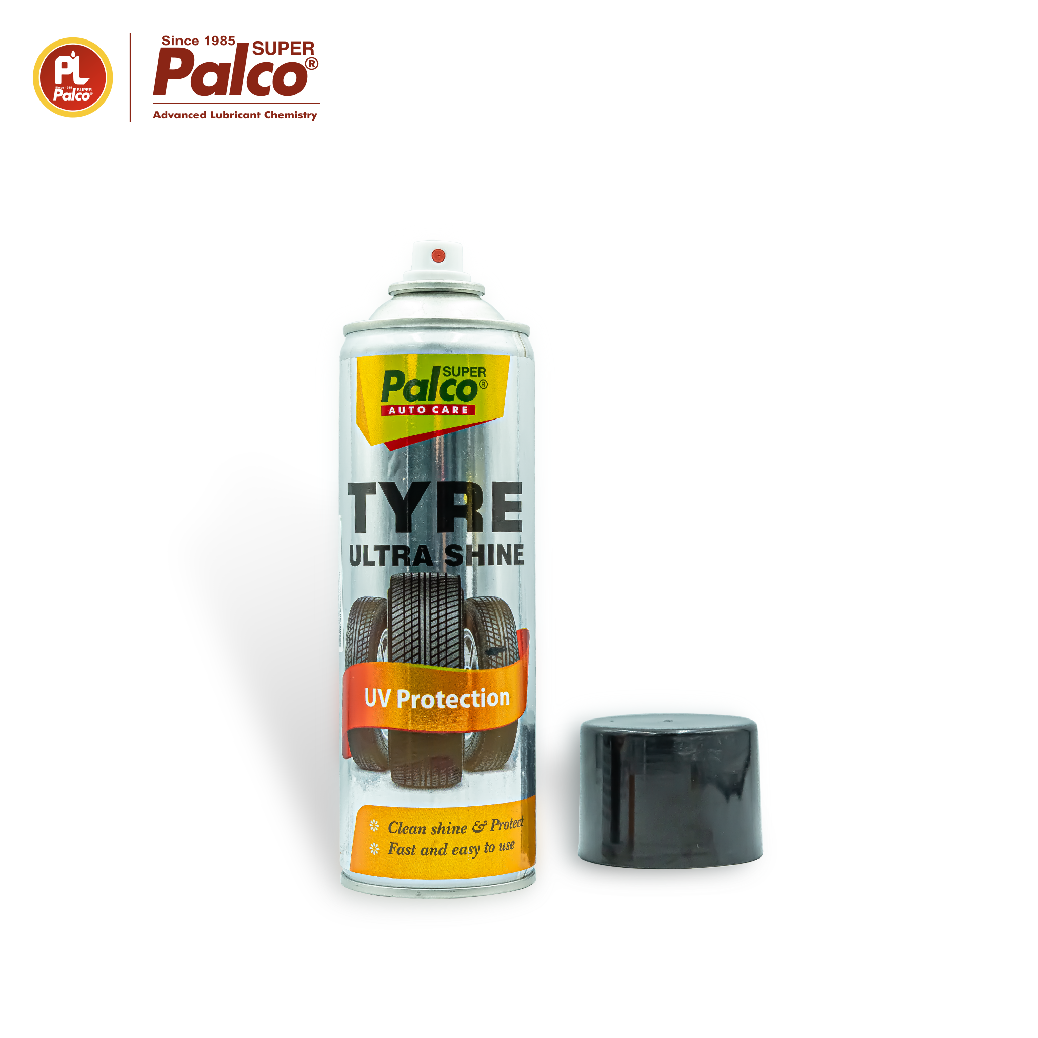 Dung dịch phục hồi lốp xe đen bóng, chống tia UV PALCO Tyre Ultra Shine - Chai xịt 400ml - Nhập khẩu Ấn Độ