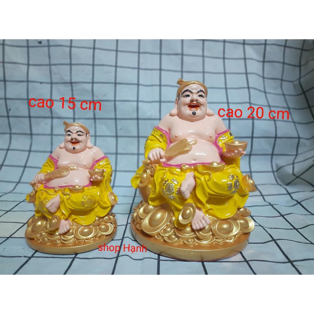 Tượng Thần Tài Thổ Địa áo vàng đế tròn