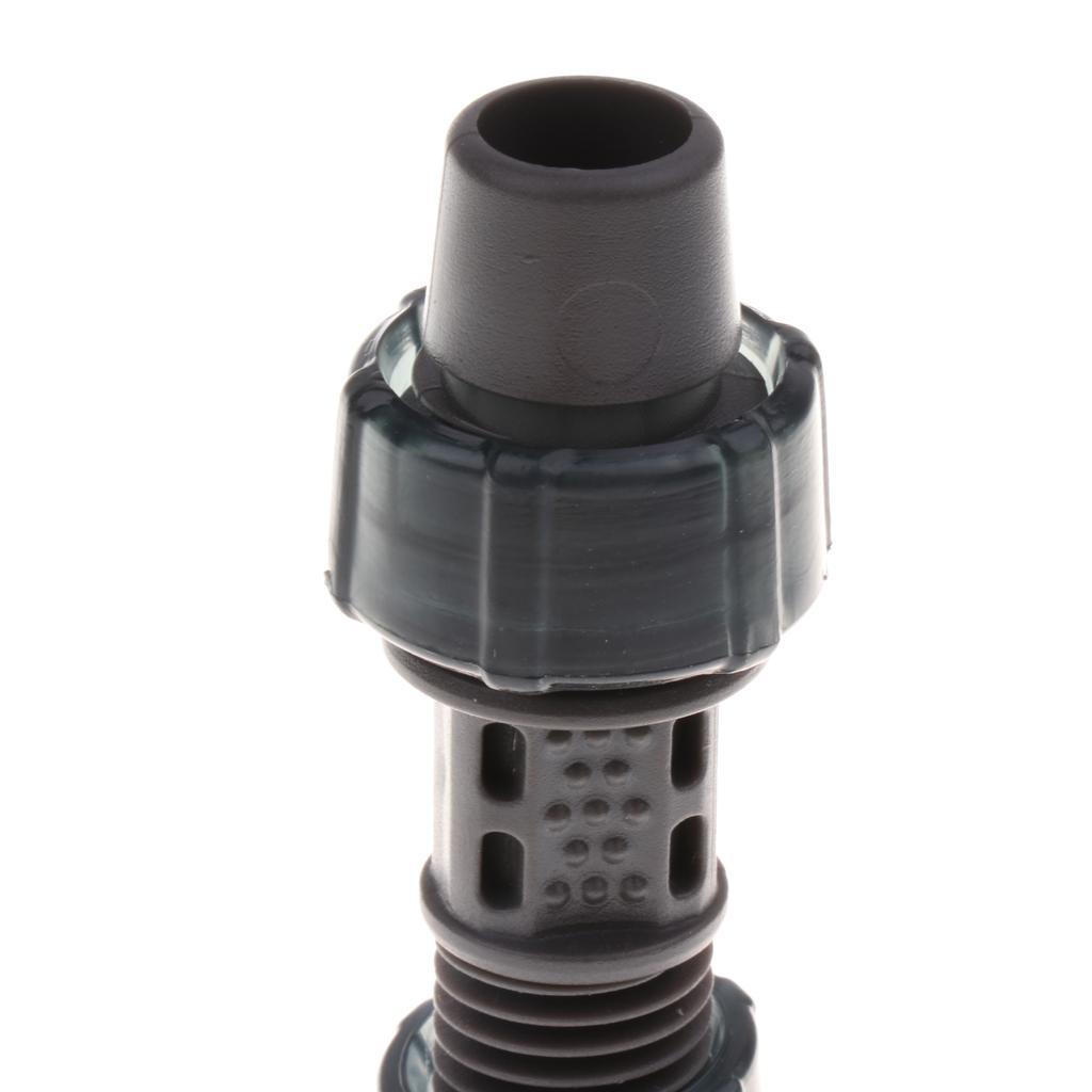 Black Plastic Aquarium Tank Water Flow Hose Pipe Tube Adapter Black