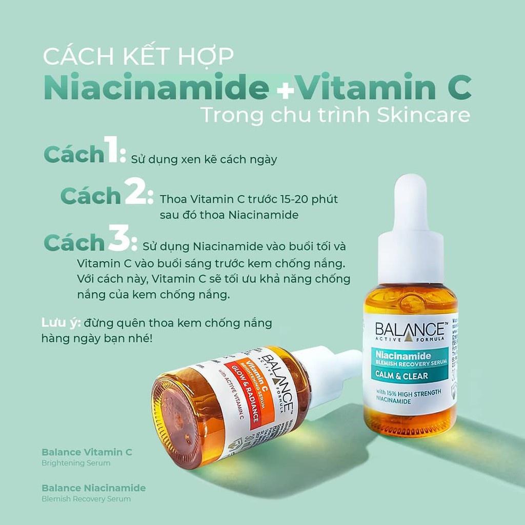 Combo serum ngừa mụn, giảm thâm và làm sáng da Balance Vitamin C và Niacinamide Serum 30ml/chai