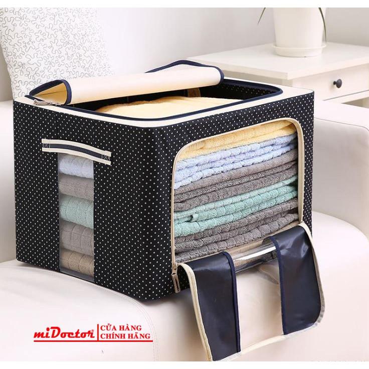 Túi Đựng Chăn Màn, Quần Áo Khung Sắt Gấp Gọn Cao Cấp miDoctor 50x40x33cm miDoctor