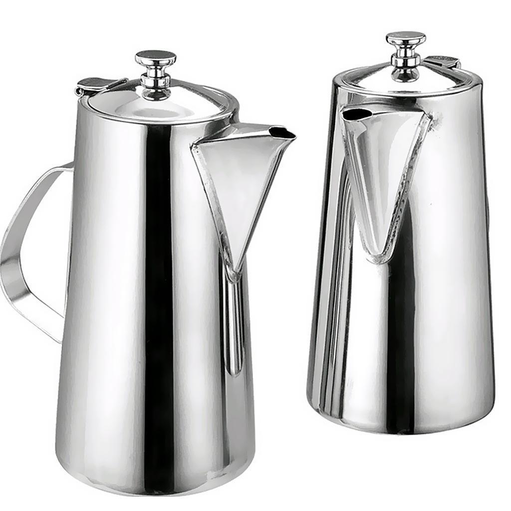 3X 1.7L Stainless Steel Water Coffee Pot Ice Tea Jug Kettle Pitcher with Lid #2