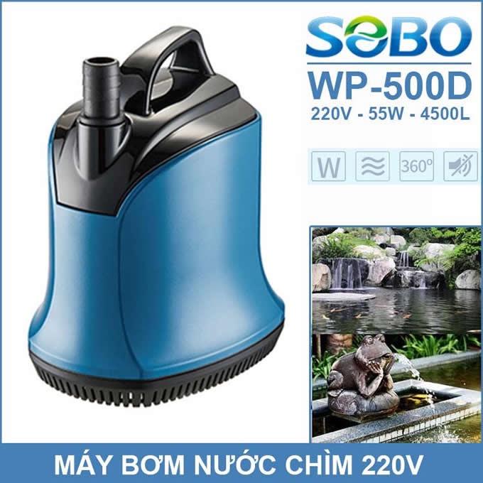 Combo Máy bơm SOBO 500D và 100gr Nham thạch hồ cá cảnh LONG THÀNH CÁ CẢNH